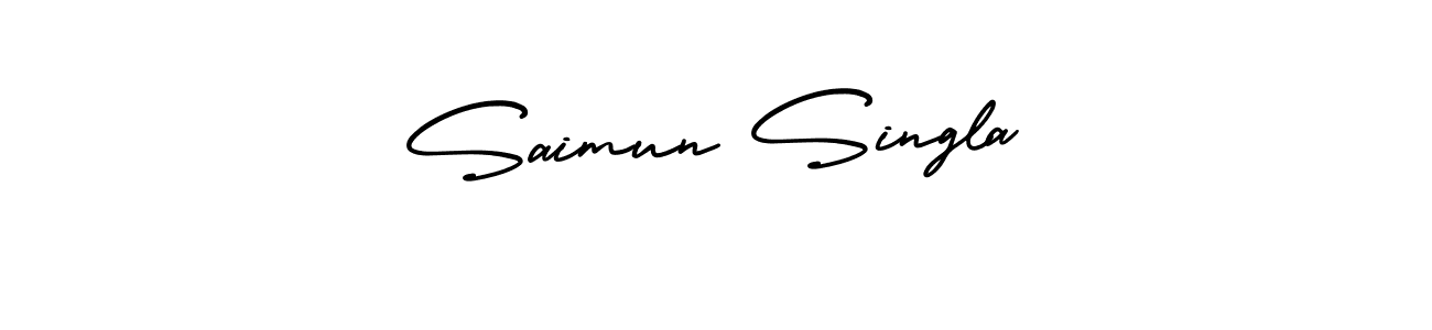 Use a signature maker to create a handwritten signature online. With this signature software, you can design (AmerikaSignatureDemo-Regular) your own signature for name Saimun Singla. Saimun Singla signature style 3 images and pictures png