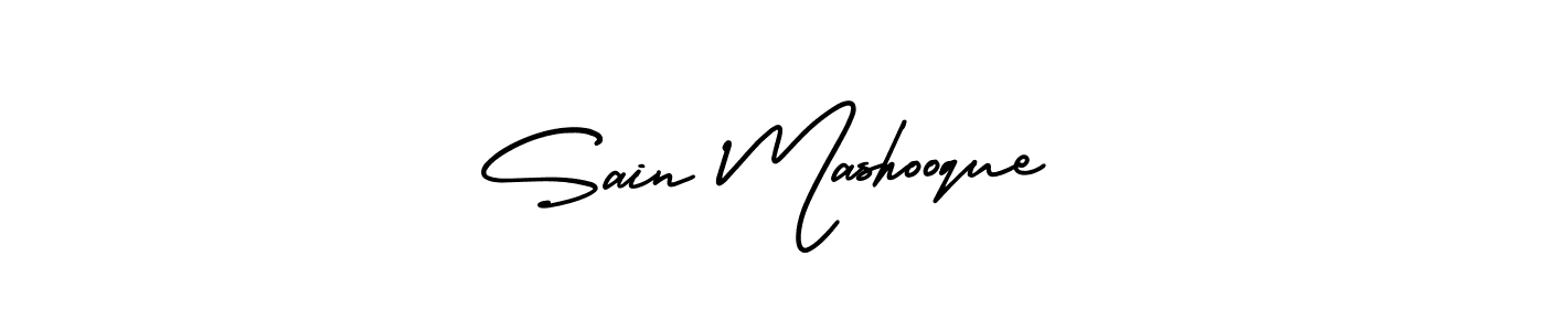 Create a beautiful signature design for name Sain Mashooque. With this signature (AmerikaSignatureDemo-Regular) fonts, you can make a handwritten signature for free. Sain Mashooque signature style 3 images and pictures png