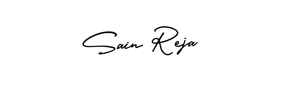 Sain Reja stylish signature style. Best Handwritten Sign (AmerikaSignatureDemo-Regular) for my name. Handwritten Signature Collection Ideas for my name Sain Reja. Sain Reja signature style 3 images and pictures png