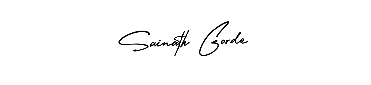 Create a beautiful signature design for name Sainath Gorde. With this signature (AmerikaSignatureDemo-Regular) fonts, you can make a handwritten signature for free. Sainath Gorde signature style 3 images and pictures png