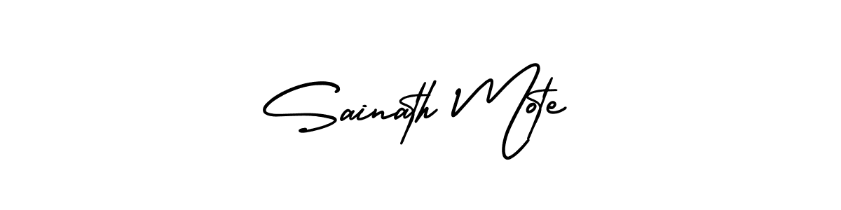 if you are searching for the best signature style for your name Sainath Mote. so please give up your signature search. here we have designed multiple signature styles  using AmerikaSignatureDemo-Regular. Sainath Mote signature style 3 images and pictures png