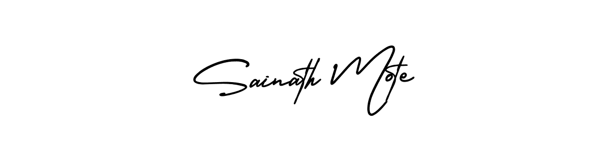 Use a signature maker to create a handwritten signature online. With this signature software, you can design (AmerikaSignatureDemo-Regular) your own signature for name Sainath Mote. Sainath Mote signature style 3 images and pictures png