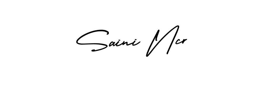 It looks lik you need a new signature style for name Saini Ncr. Design unique handwritten (AmerikaSignatureDemo-Regular) signature with our free signature maker in just a few clicks. Saini Ncr signature style 3 images and pictures png