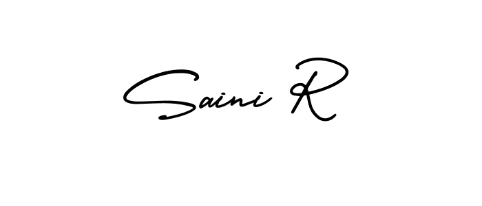 Make a beautiful signature design for name Saini R. Use this online signature maker to create a handwritten signature for free. Saini R signature style 3 images and pictures png