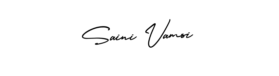 Design your own signature with our free online signature maker. With this signature software, you can create a handwritten (AmerikaSignatureDemo-Regular) signature for name Saini Vamsi. Saini Vamsi signature style 3 images and pictures png