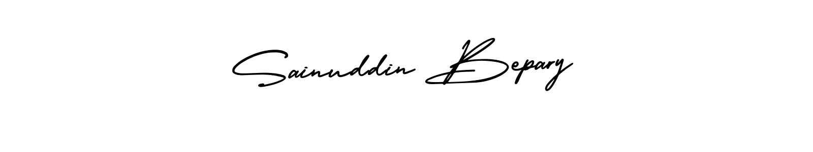 AmerikaSignatureDemo-Regular is a professional signature style that is perfect for those who want to add a touch of class to their signature. It is also a great choice for those who want to make their signature more unique. Get Sainuddin Bepary name to fancy signature for free. Sainuddin Bepary signature style 3 images and pictures png