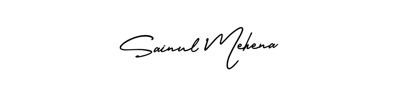 Also You can easily find your signature by using the search form. We will create Sainul Mehena name handwritten signature images for you free of cost using AmerikaSignatureDemo-Regular sign style. Sainul Mehena signature style 3 images and pictures png