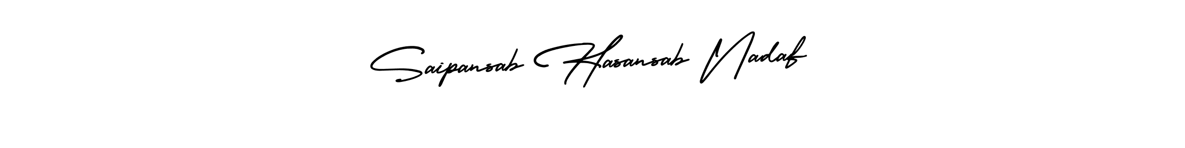 Saipansab Hasansab Nadaf stylish signature style. Best Handwritten Sign (AmerikaSignatureDemo-Regular) for my name. Handwritten Signature Collection Ideas for my name Saipansab Hasansab Nadaf. Saipansab Hasansab Nadaf signature style 3 images and pictures png