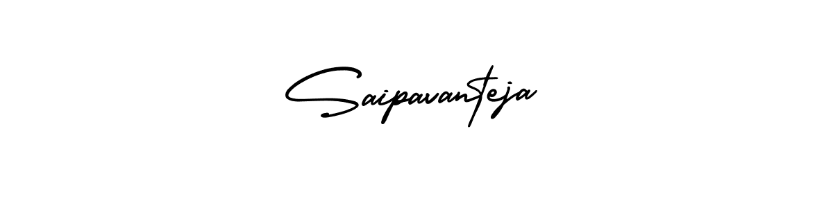 You should practise on your own different ways (AmerikaSignatureDemo-Regular) to write your name (Saipavanteja) in signature. don't let someone else do it for you. Saipavanteja signature style 3 images and pictures png