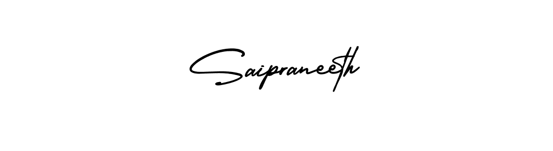 Create a beautiful signature design for name Saipraneeth. With this signature (AmerikaSignatureDemo-Regular) fonts, you can make a handwritten signature for free. Saipraneeth signature style 3 images and pictures png
