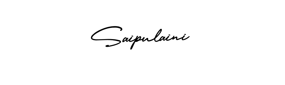 This is the best signature style for the Saipulaini name. Also you like these signature font (AmerikaSignatureDemo-Regular). Mix name signature. Saipulaini signature style 3 images and pictures png