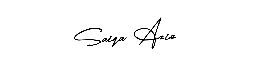 Also You can easily find your signature by using the search form. We will create Saiqa Aziz name handwritten signature images for you free of cost using AmerikaSignatureDemo-Regular sign style. Saiqa Aziz signature style 3 images and pictures png