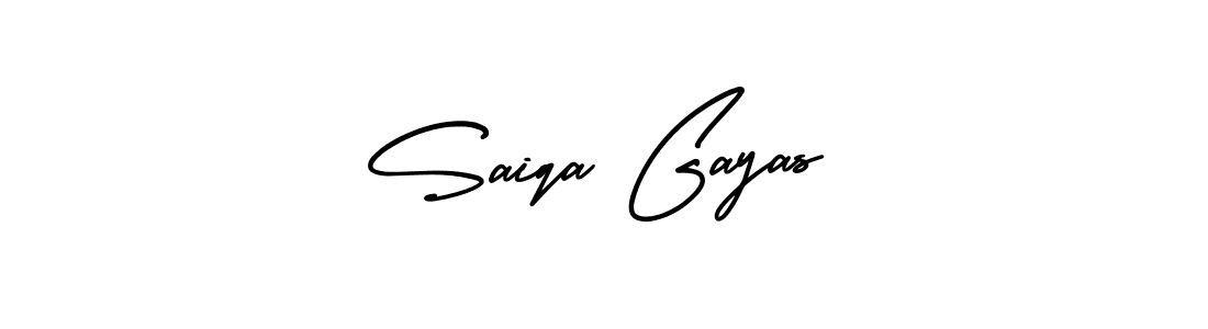 How to make Saiqa Gayas signature? AmerikaSignatureDemo-Regular is a professional autograph style. Create handwritten signature for Saiqa Gayas name. Saiqa Gayas signature style 3 images and pictures png