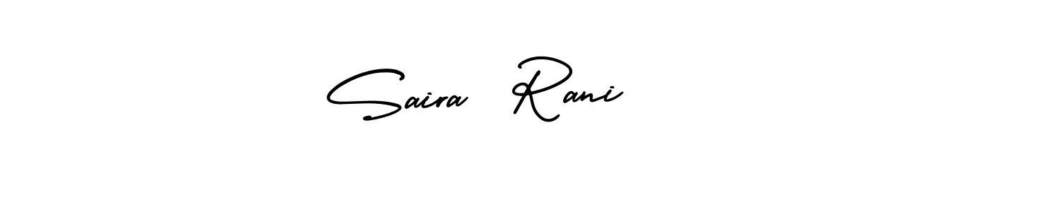 How to Draw Saira  Rani     signature style? AmerikaSignatureDemo-Regular is a latest design signature styles for name Saira  Rani    . Saira  Rani     signature style 3 images and pictures png