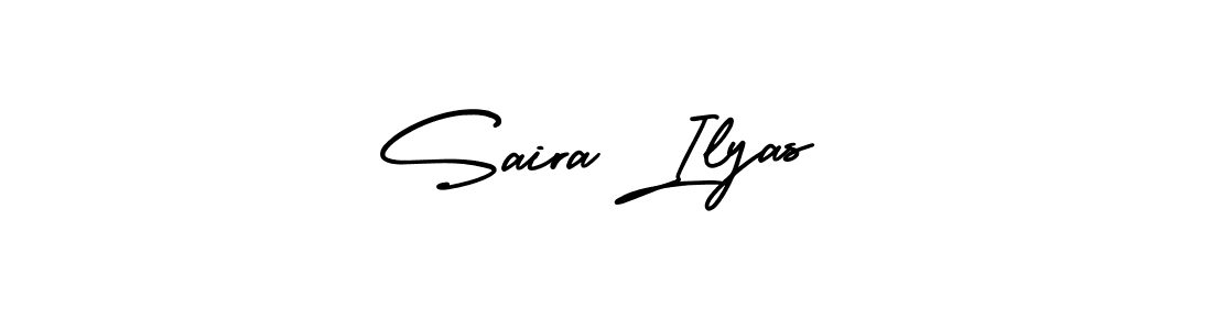 if you are searching for the best signature style for your name Saira Ilyas. so please give up your signature search. here we have designed multiple signature styles  using AmerikaSignatureDemo-Regular. Saira Ilyas signature style 3 images and pictures png