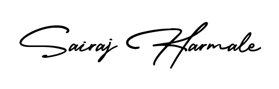 The best way (AmerikaSignatureDemo-Regular) to make a short signature is to pick only two or three words in your name. For converting this name Sairaj Harmale. Sairaj Harmale signature style 3 images and pictures png
