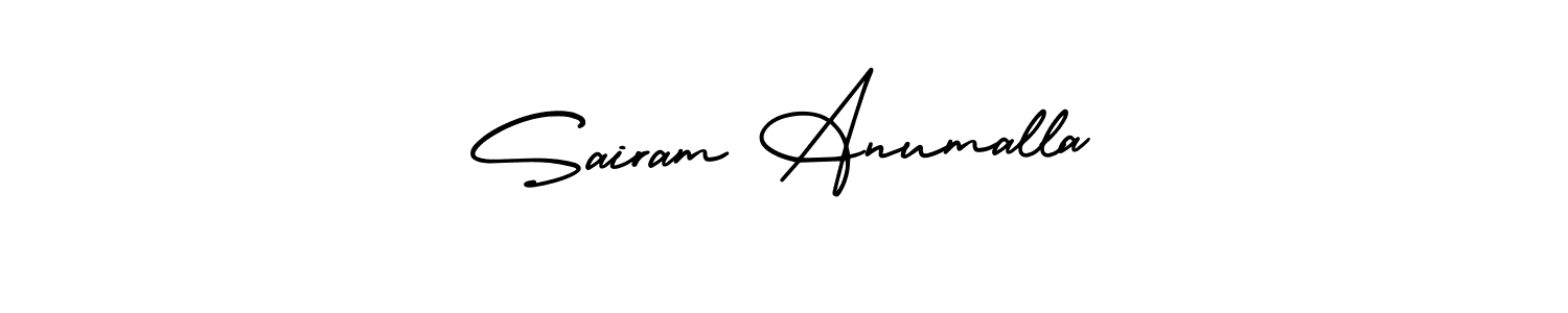 Create a beautiful signature design for name Sairam Anumalla. With this signature (AmerikaSignatureDemo-Regular) fonts, you can make a handwritten signature for free. Sairam Anumalla signature style 3 images and pictures png