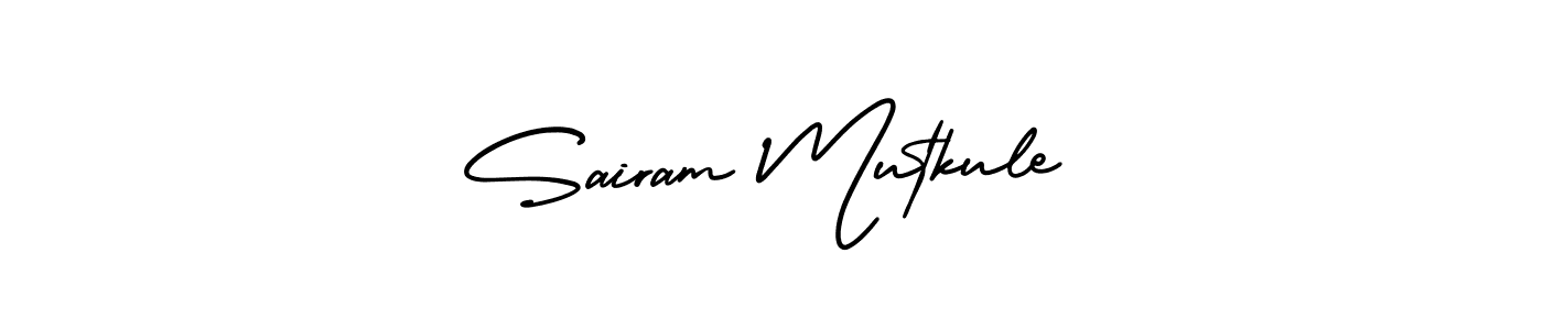 Use a signature maker to create a handwritten signature online. With this signature software, you can design (AmerikaSignatureDemo-Regular) your own signature for name Sairam Mutkule. Sairam Mutkule signature style 3 images and pictures png