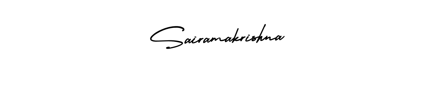 Use a signature maker to create a handwritten signature online. With this signature software, you can design (AmerikaSignatureDemo-Regular) your own signature for name Sairamakrishna. Sairamakrishna signature style 3 images and pictures png