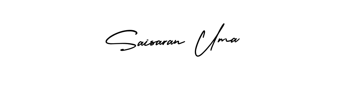 Make a beautiful signature design for name Saisaran Uma. With this signature (AmerikaSignatureDemo-Regular) style, you can create a handwritten signature for free. Saisaran Uma signature style 3 images and pictures png