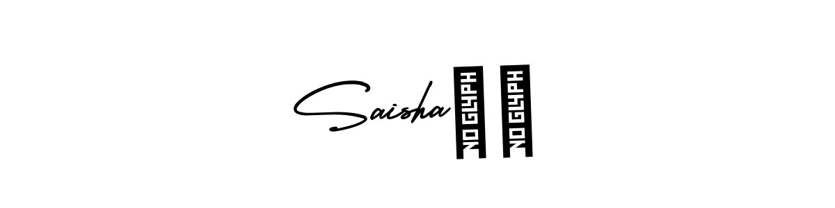 Saisha❤️ stylish signature style. Best Handwritten Sign (AmerikaSignatureDemo-Regular) for my name. Handwritten Signature Collection Ideas for my name Saisha❤️. Saisha❤️ signature style 3 images and pictures png