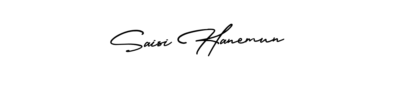 if you are searching for the best signature style for your name Saisi Hanemun. so please give up your signature search. here we have designed multiple signature styles  using AmerikaSignatureDemo-Regular. Saisi Hanemun signature style 3 images and pictures png