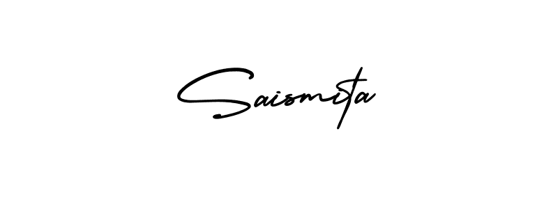 How to make Saismita name signature. Use AmerikaSignatureDemo-Regular style for creating short signs online. This is the latest handwritten sign. Saismita signature style 3 images and pictures png