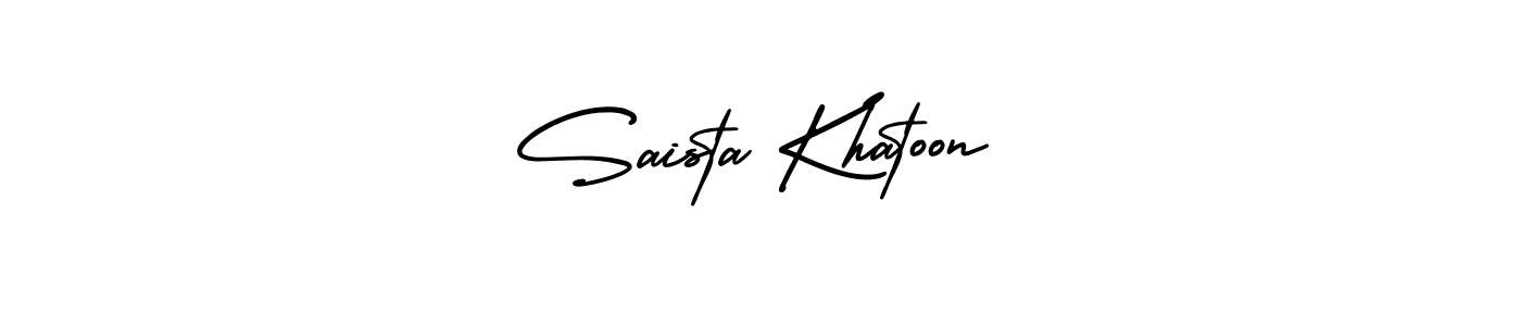 Create a beautiful signature design for name Saista Khatoon. With this signature (AmerikaSignatureDemo-Regular) fonts, you can make a handwritten signature for free. Saista Khatoon signature style 3 images and pictures png