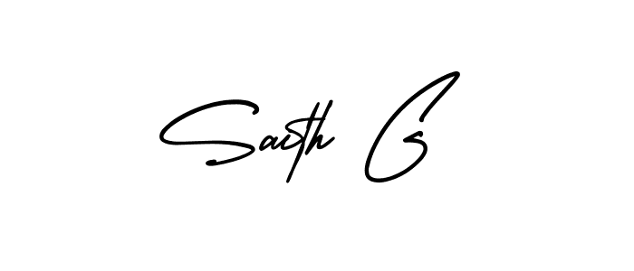 How to make Saith G signature? AmerikaSignatureDemo-Regular is a professional autograph style. Create handwritten signature for Saith G name. Saith G signature style 3 images and pictures png