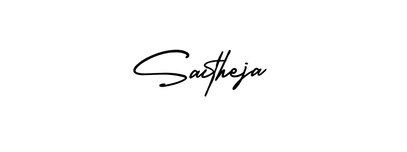 Use a signature maker to create a handwritten signature online. With this signature software, you can design (AmerikaSignatureDemo-Regular) your own signature for name Saitheja. Saitheja signature style 3 images and pictures png