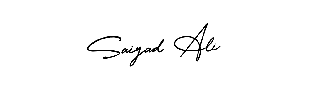 This is the best signature style for the Saiyad Ali name. Also you like these signature font (AmerikaSignatureDemo-Regular). Mix name signature. Saiyad Ali signature style 3 images and pictures png
