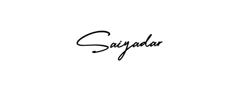 You should practise on your own different ways (AmerikaSignatureDemo-Regular) to write your name (Saiyadar) in signature. don't let someone else do it for you. Saiyadar signature style 3 images and pictures png