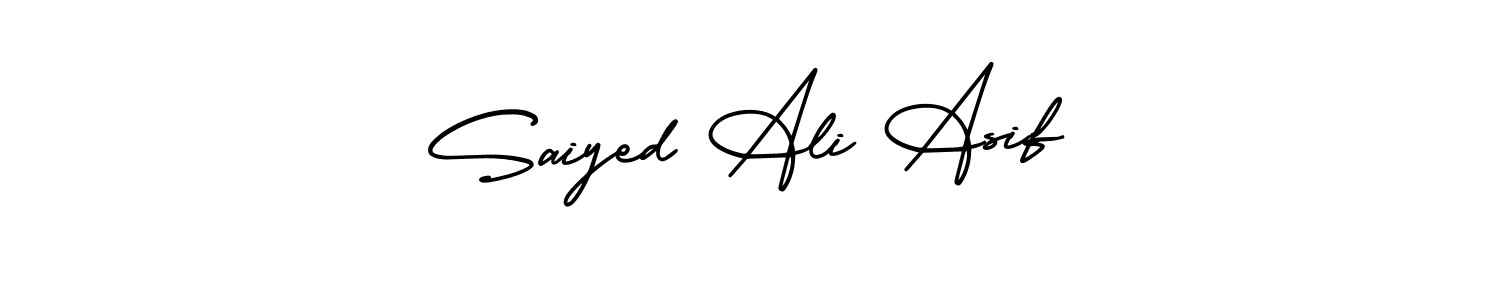 How to Draw Saiyed Ali Asif signature style? AmerikaSignatureDemo-Regular is a latest design signature styles for name Saiyed Ali Asif. Saiyed Ali Asif signature style 3 images and pictures png