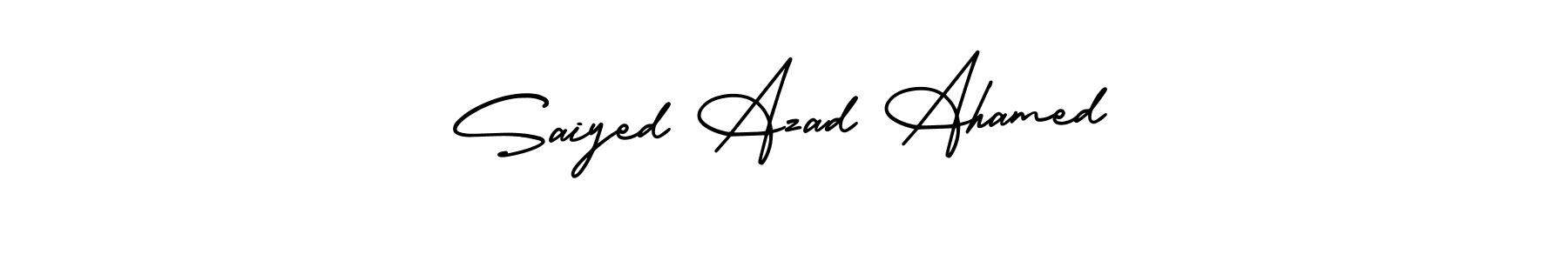 Saiyed Azad Ahamed stylish signature style. Best Handwritten Sign (AmerikaSignatureDemo-Regular) for my name. Handwritten Signature Collection Ideas for my name Saiyed Azad Ahamed. Saiyed Azad Ahamed signature style 3 images and pictures png