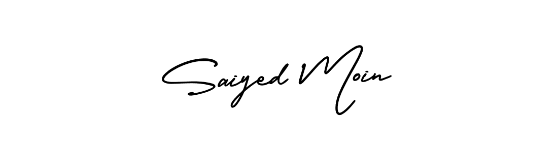 How to Draw Saiyed Moin signature style? AmerikaSignatureDemo-Regular is a latest design signature styles for name Saiyed Moin. Saiyed Moin signature style 3 images and pictures png