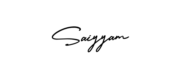 How to make Saiyyam name signature. Use AmerikaSignatureDemo-Regular style for creating short signs online. This is the latest handwritten sign. Saiyyam signature style 3 images and pictures png