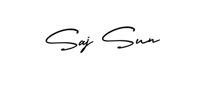 Design your own signature with our free online signature maker. With this signature software, you can create a handwritten (AmerikaSignatureDemo-Regular) signature for name Saj Sun. Saj Sun signature style 3 images and pictures png