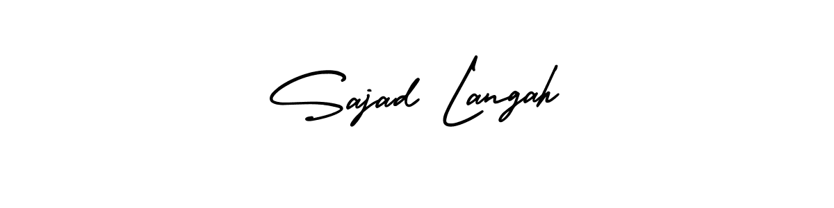 Use a signature maker to create a handwritten signature online. With this signature software, you can design (AmerikaSignatureDemo-Regular) your own signature for name Sajad Langah. Sajad Langah signature style 3 images and pictures png