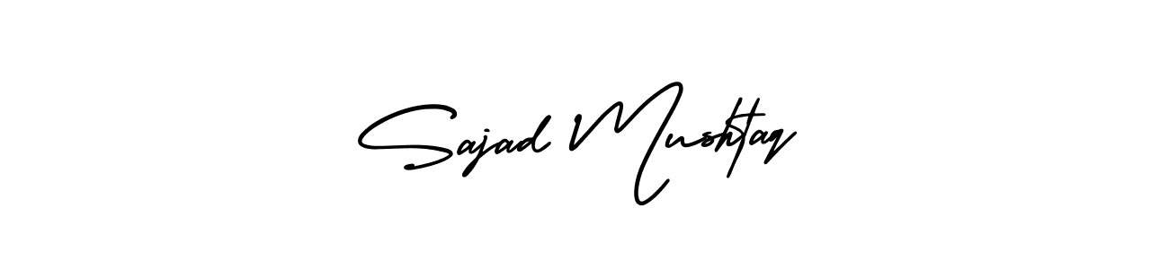 Sajad Mushtaq stylish signature style. Best Handwritten Sign (AmerikaSignatureDemo-Regular) for my name. Handwritten Signature Collection Ideas for my name Sajad Mushtaq. Sajad Mushtaq signature style 3 images and pictures png