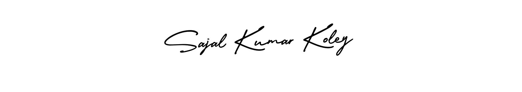 How to make Sajal Kumar Koley signature? AmerikaSignatureDemo-Regular is a professional autograph style. Create handwritten signature for Sajal Kumar Koley name. Sajal Kumar Koley signature style 3 images and pictures png