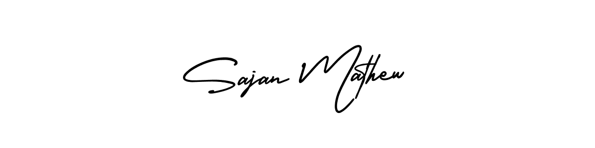 Create a beautiful signature design for name Sajan Mathew. With this signature (AmerikaSignatureDemo-Regular) fonts, you can make a handwritten signature for free. Sajan Mathew signature style 3 images and pictures png