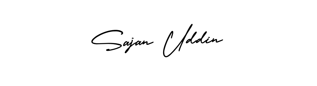 How to make Sajan Uddin signature? AmerikaSignatureDemo-Regular is a professional autograph style. Create handwritten signature for Sajan Uddin name. Sajan Uddin signature style 3 images and pictures png