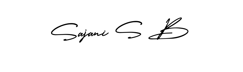 How to Draw Sajani S B signature style? AmerikaSignatureDemo-Regular is a latest design signature styles for name Sajani S B. Sajani S B signature style 3 images and pictures png