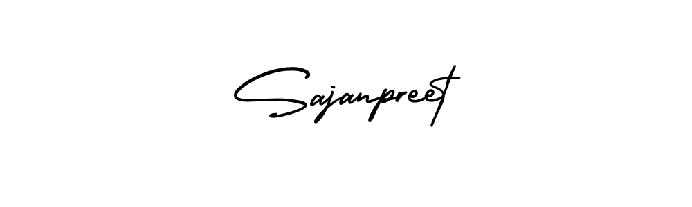 Sajanpreet stylish signature style. Best Handwritten Sign (AmerikaSignatureDemo-Regular) for my name. Handwritten Signature Collection Ideas for my name Sajanpreet. Sajanpreet signature style 3 images and pictures png