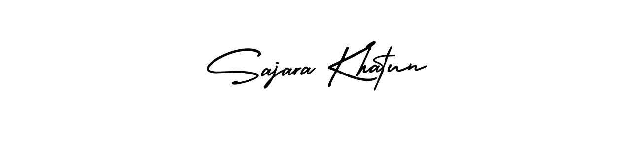 The best way (AmerikaSignatureDemo-Regular) to make a short signature is to pick only two or three words in your name. The name Sajara Khatun include a total of six letters. For converting this name. Sajara Khatun signature style 3 images and pictures png