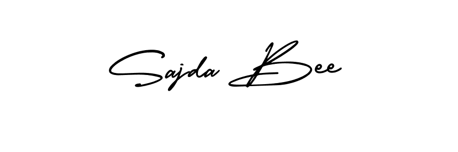 The best way (AmerikaSignatureDemo-Regular) to make a short signature is to pick only two or three words in your name. The name Sajda Bee include a total of six letters. For converting this name. Sajda Bee signature style 3 images and pictures png