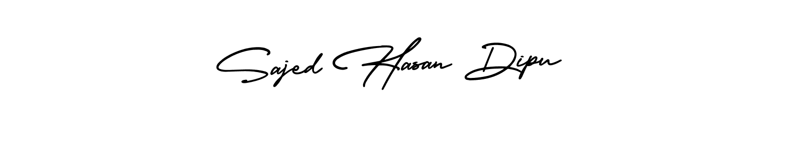 How to make Sajed Hasan Dipu name signature. Use AmerikaSignatureDemo-Regular style for creating short signs online. This is the latest handwritten sign. Sajed Hasan Dipu signature style 3 images and pictures png