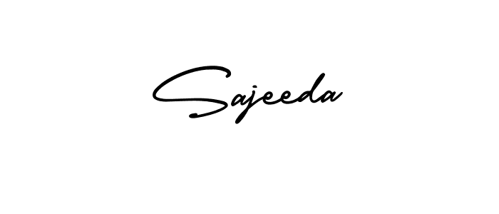 Make a beautiful signature design for name Sajeeda. With this signature (AmerikaSignatureDemo-Regular) style, you can create a handwritten signature for free. Sajeeda signature style 3 images and pictures png