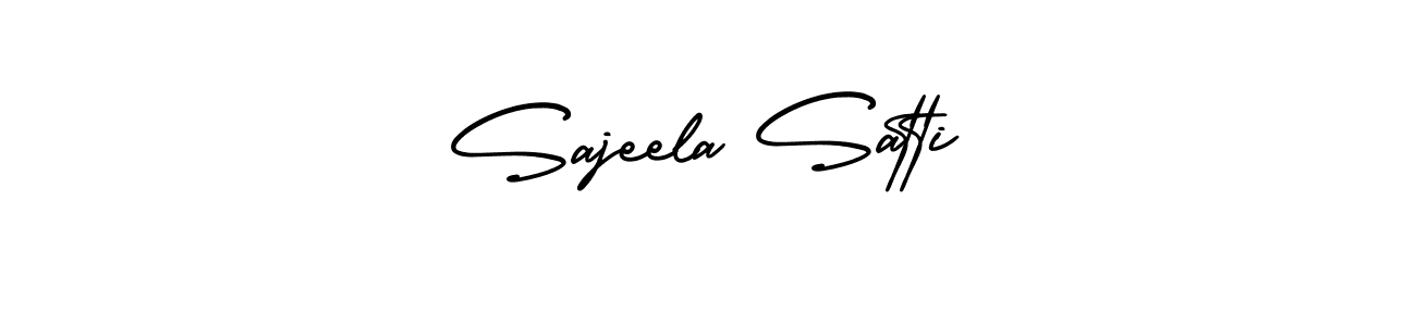 AmerikaSignatureDemo-Regular is a professional signature style that is perfect for those who want to add a touch of class to their signature. It is also a great choice for those who want to make their signature more unique. Get Sajeela Satti name to fancy signature for free. Sajeela Satti signature style 3 images and pictures png