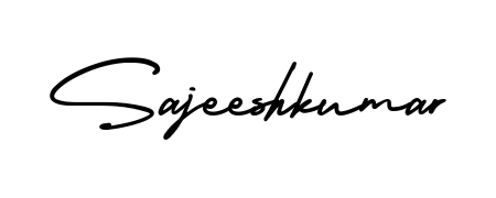 An effortless, minimalist signature concept for Sajeeshkumar using AmerikaSignatureDemo-Regular design. Clean lines that look great on any document. Sajeeshkumar signature style 3 images and pictures png